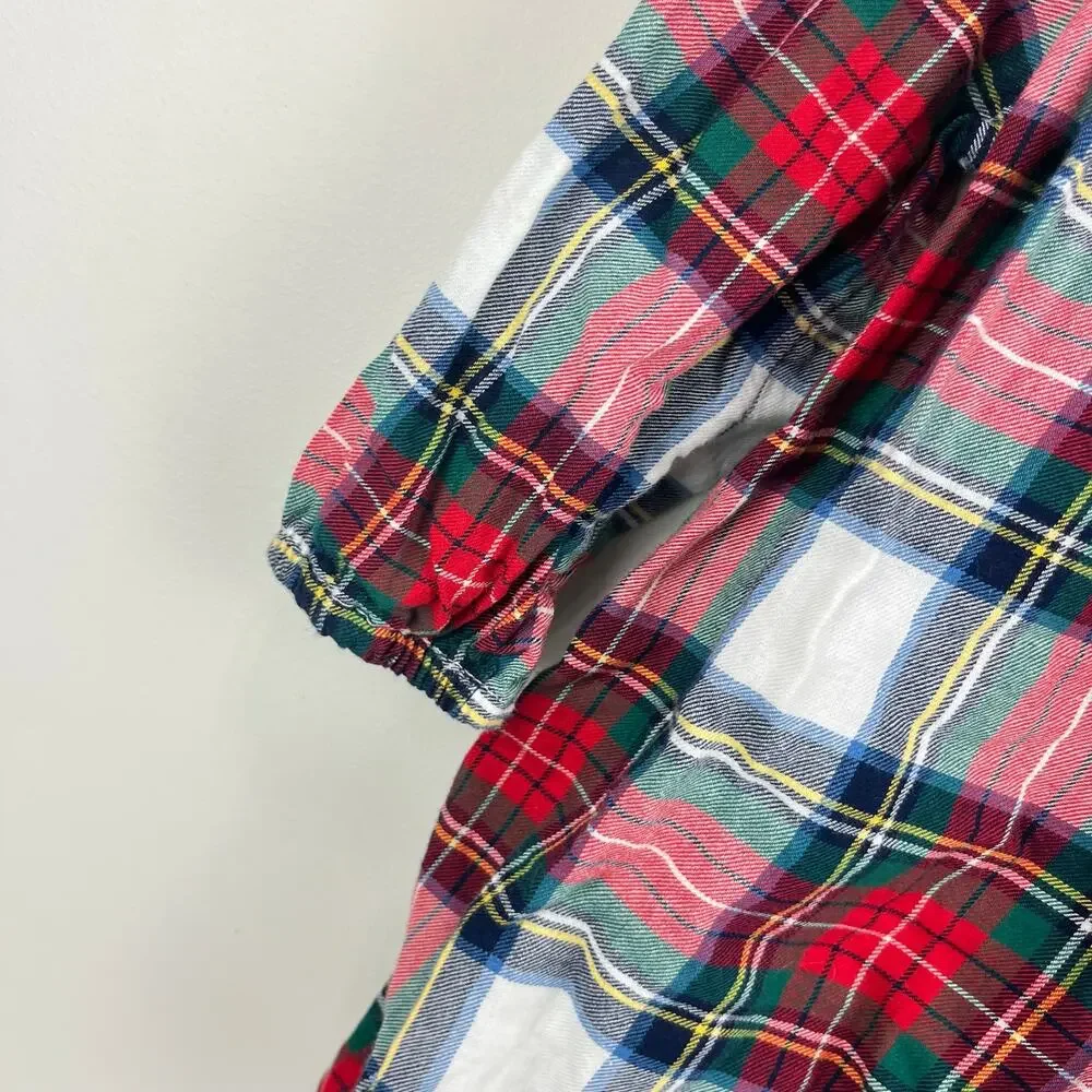Baby Gap Tartan Plaid Ruffle Holiday Dress 12-18 Months